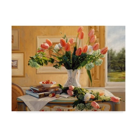 Robin Anderson 'French Tulips And Crab Apples' Canvas Art,18x24